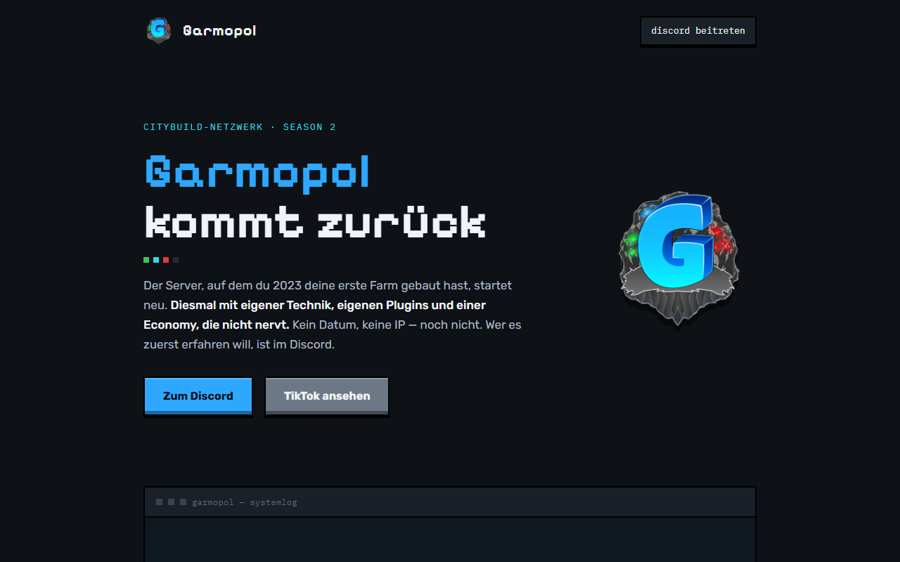 Screenshot: garmopol-web